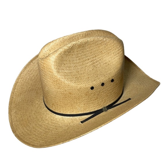 Western straw hat one size unisex imported - Picture 3 of 8